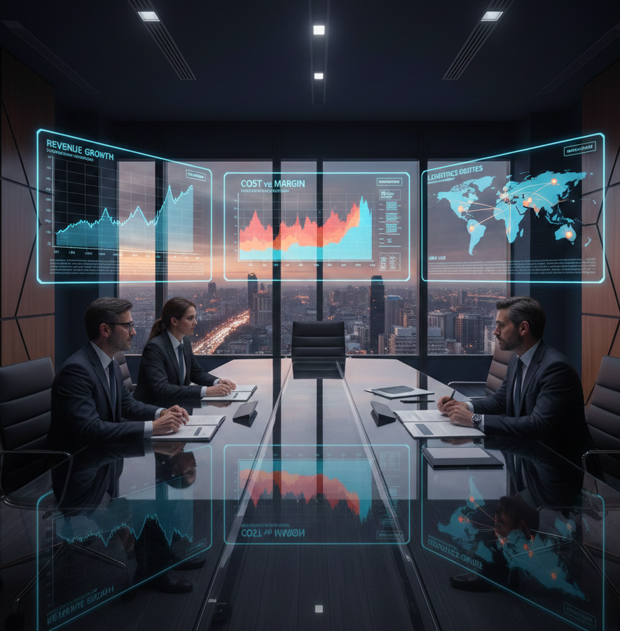 Análisis de márgenes comparativos mostrando gráficos de rentabilidad por producto y línea de negocio